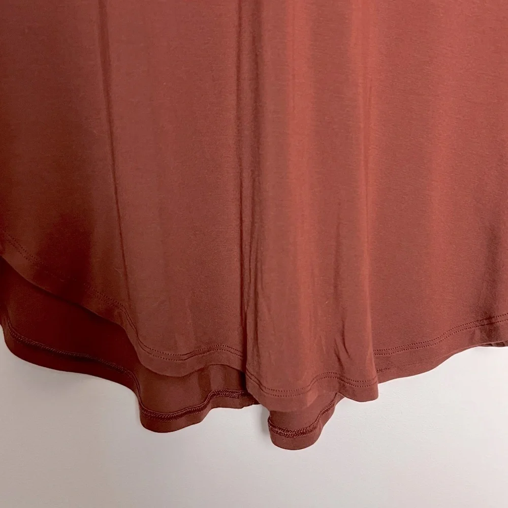 Lululemon Up for Down Time Long Sleeve Modal Top W3DU25 Dark Terracotta NEW